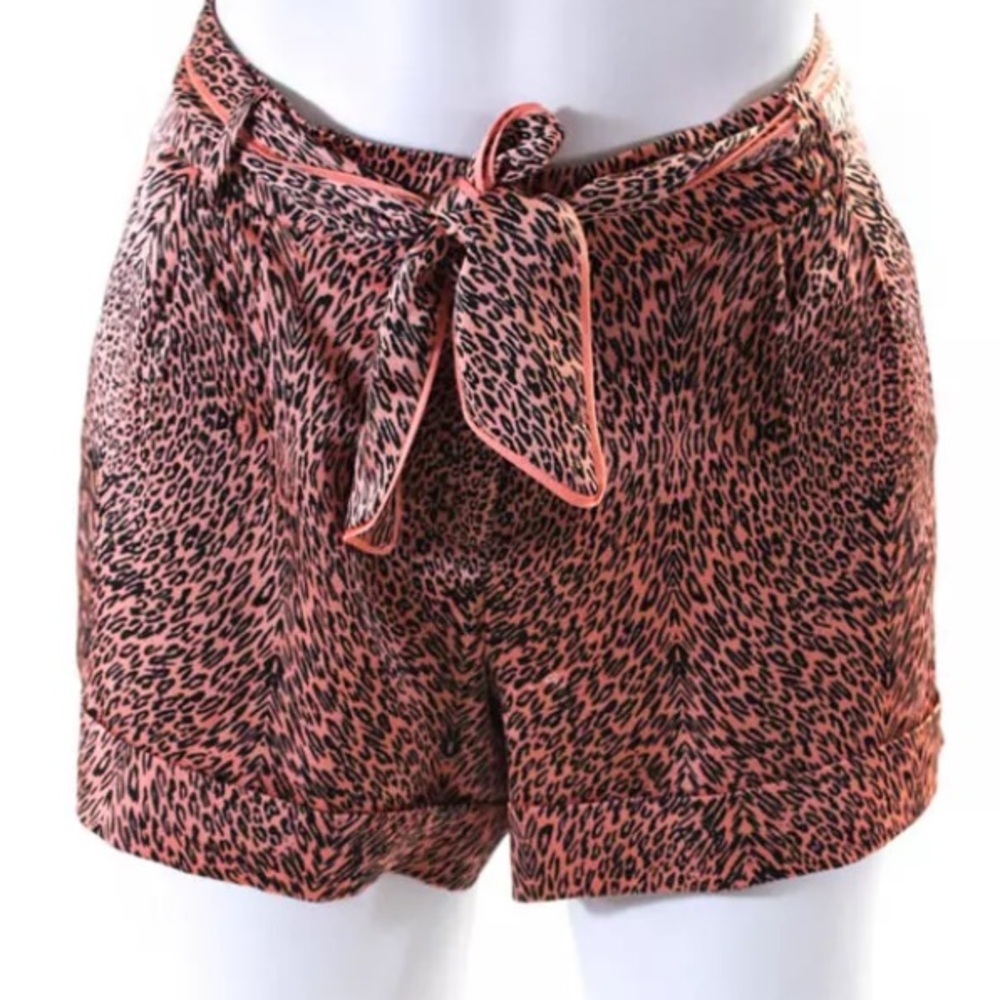 Marciano coral Leopard Print Dress Shorts